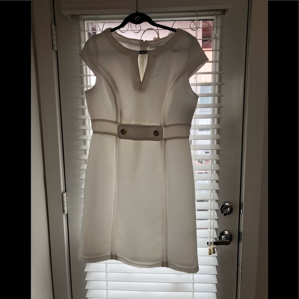 White midi dress